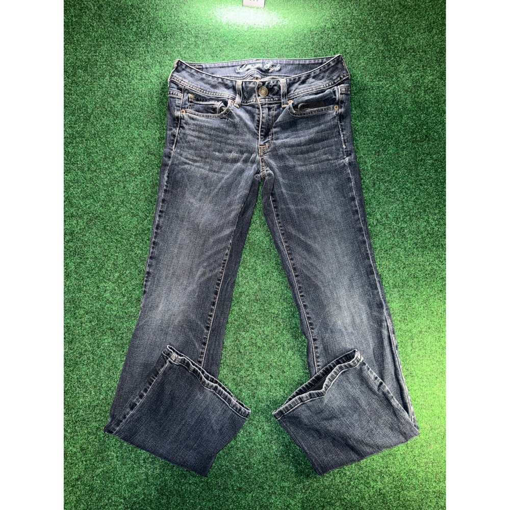 American Eagle Women 6 Original Boot Dark Wash Stretch Denim Jeans Bootcut